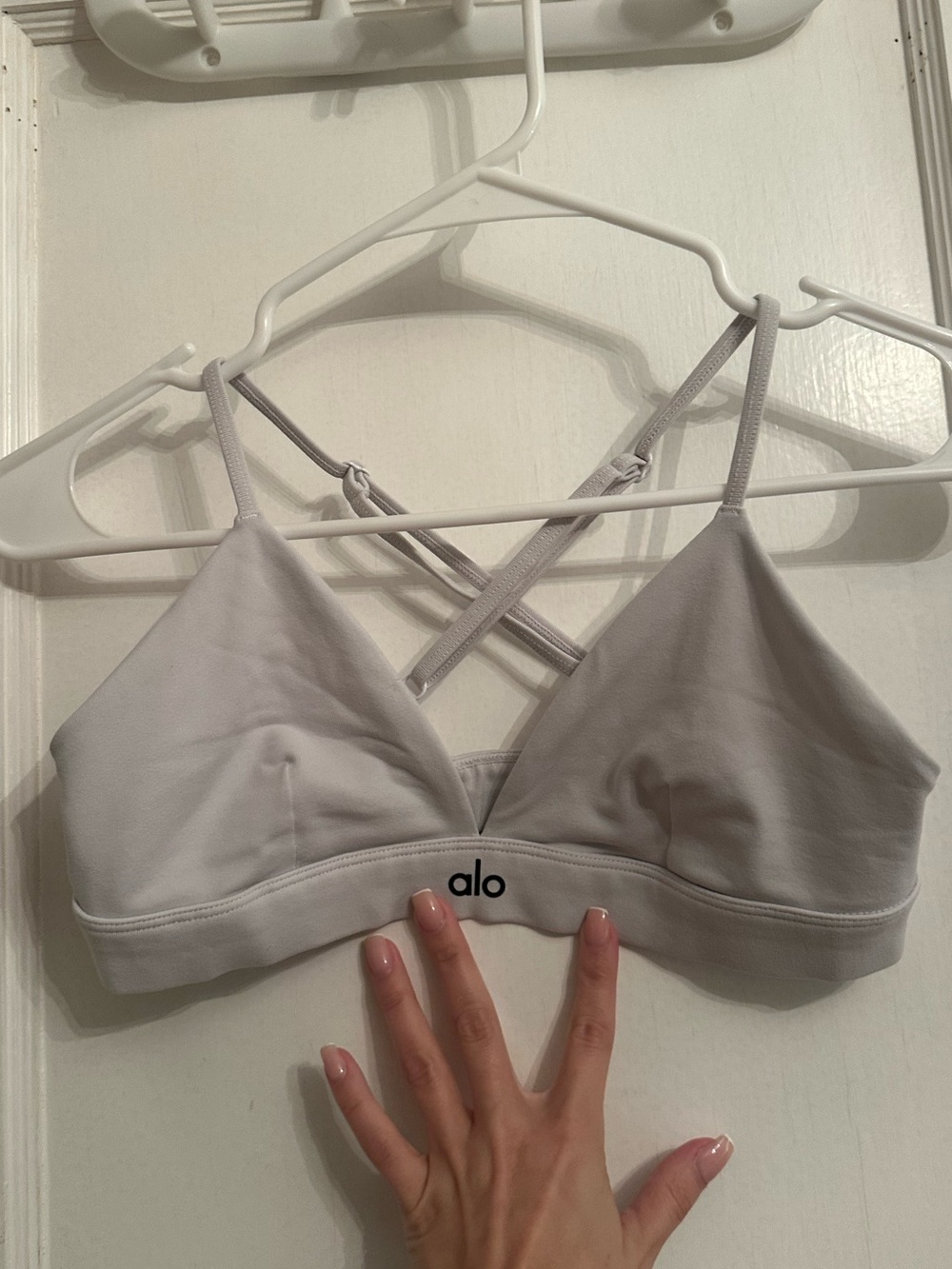 ALO Yoga White Crisscross Bralette